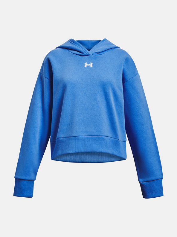 Under Armour UA Rival Fleece Crop Hoodie Sweatshirt Blau