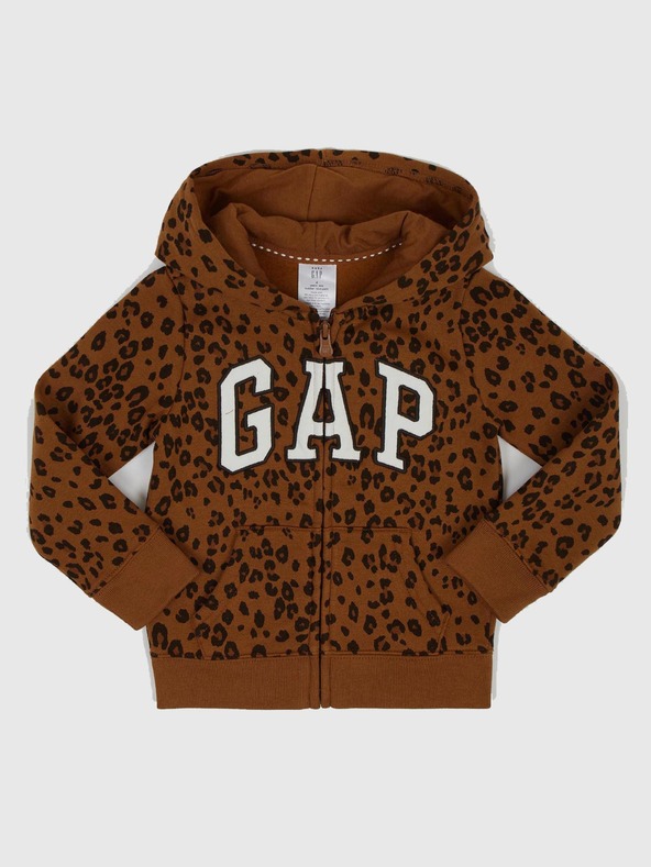 GAP Leopard Sweatshirt Kinder Braun