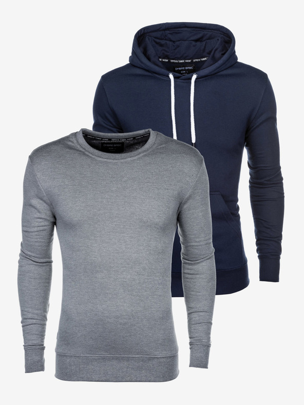 Ombre Clothing Sweatshirt 2 Stk Grau