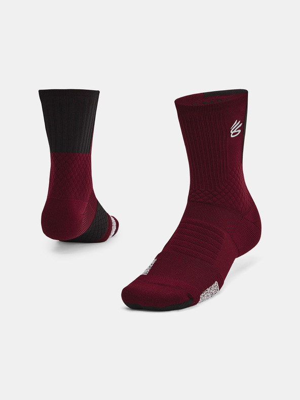 Under Armour Curry UA AD Playmaker Mid Socken Rot