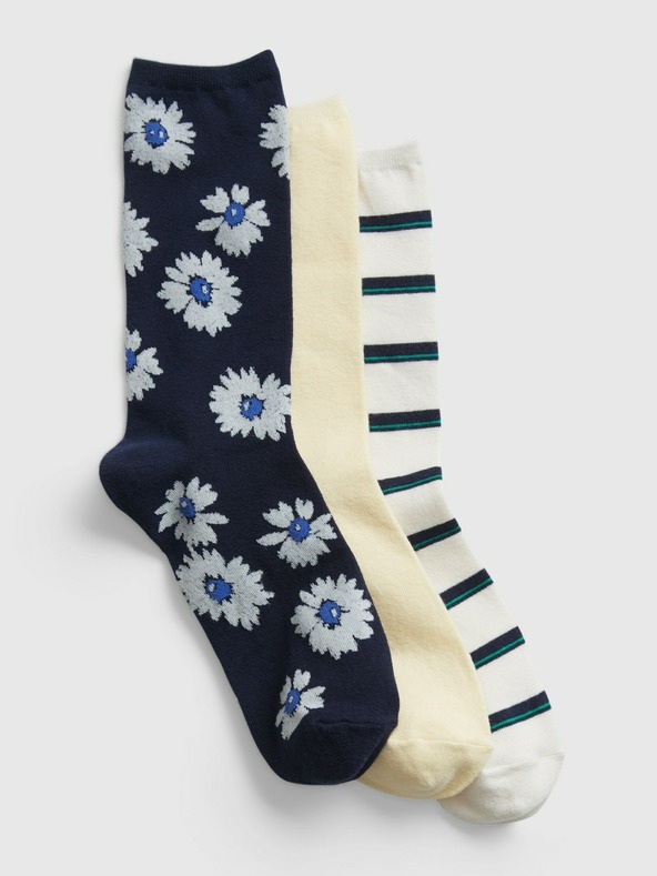 GAP Socken 3 Paar Blau Weiß