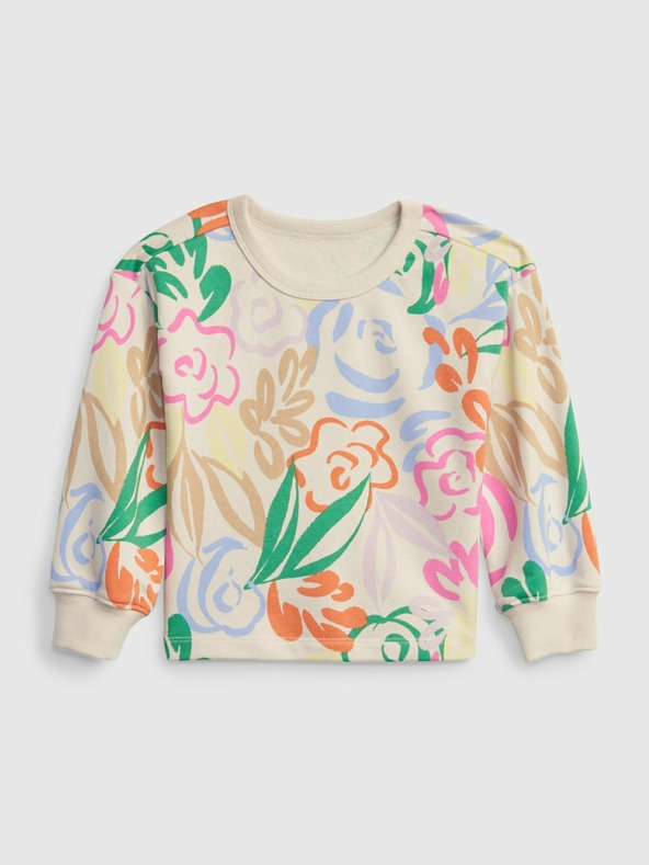 GAP floral Sweatshirt Kinder Rosa Beige