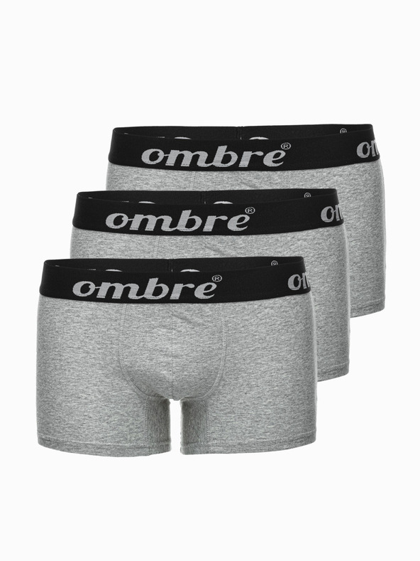 Ombre Clothing Boxershorts 3 Stück Grau