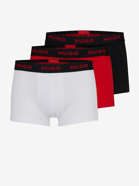 HUGO Boxershorts 3 Stück Rot