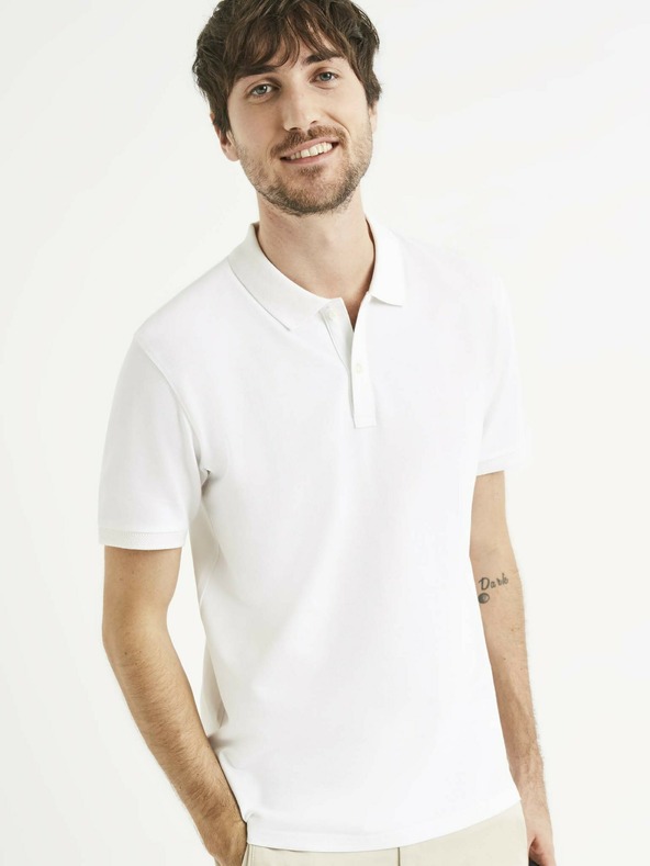 Celio Polo T-Shirt Weiß