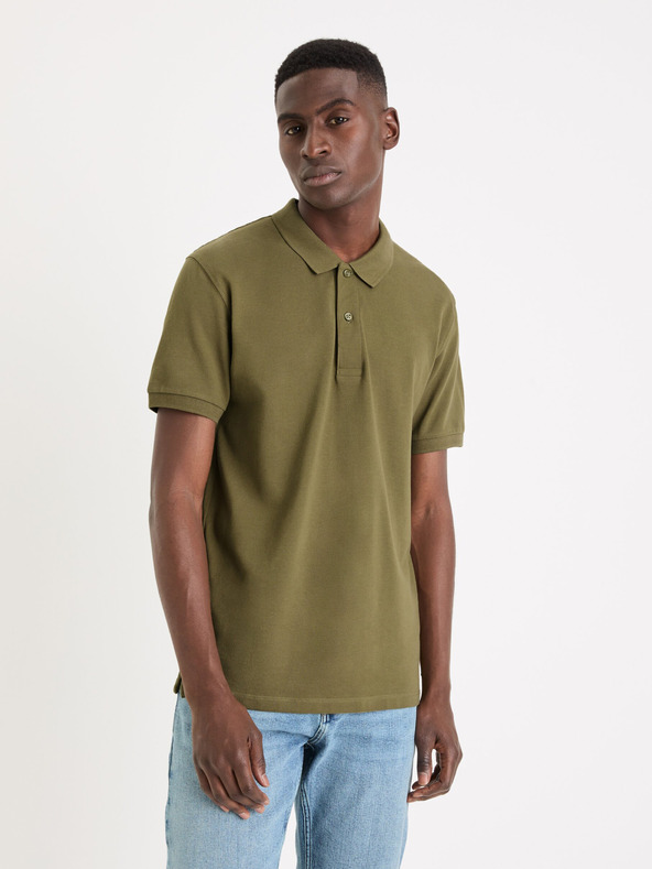 Celio Teone Polo T-Shirt Grün