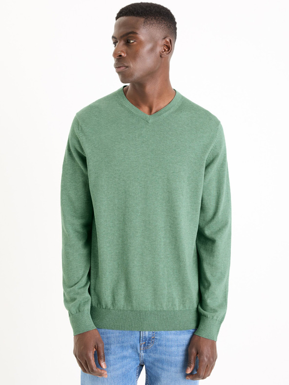 Celio Decoton Pullover Grün