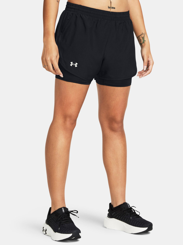 Under Armour UA Fly By 2-in-1 Shorts Schwarz