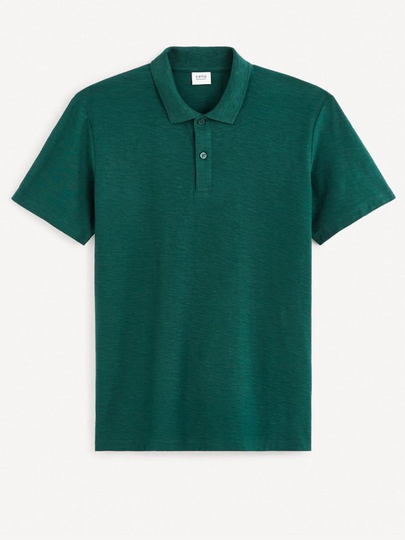 Celio Feflame Polo T-Shirt Grün