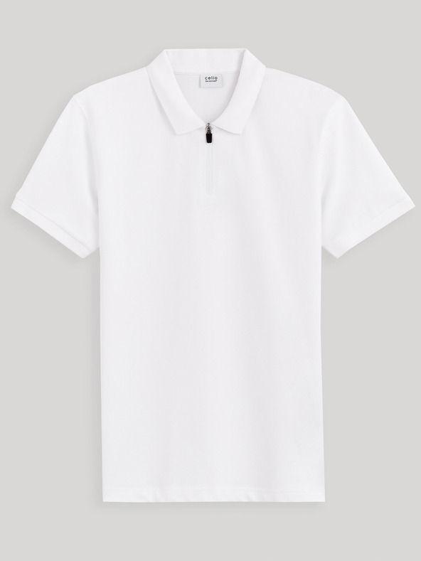 Celio Gebenoit Polo T-Shirt Weiß