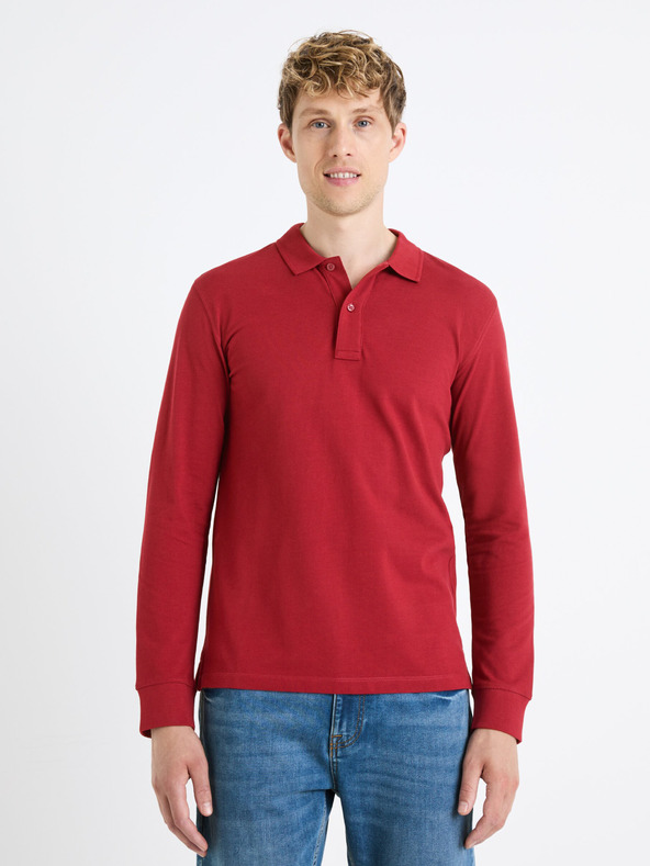 Celio Ceoneml Polo T-Shirt Rot