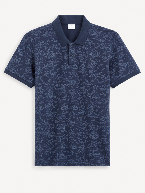 Celio Gevague Polo T-Shirt Blau