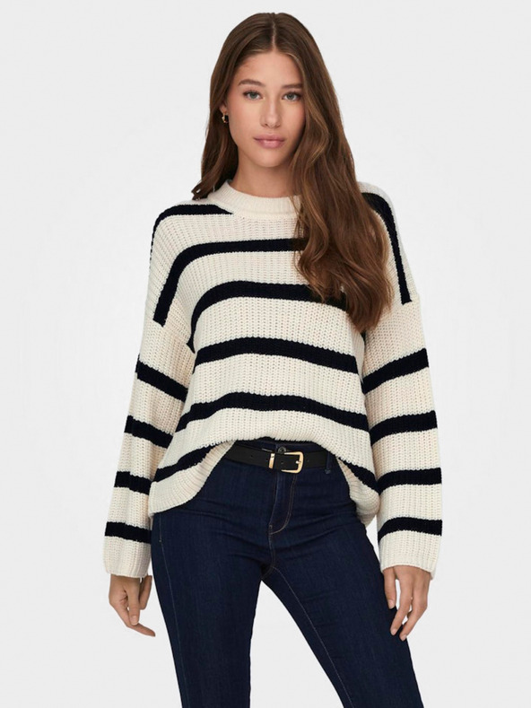 Jacqueline de Yong Justy Pullover Weiß