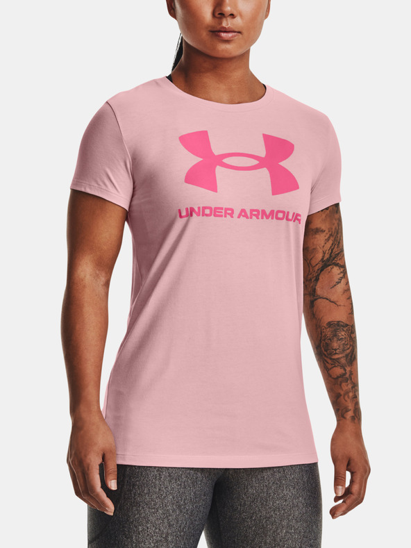 Under Armour UA W Sportstyle Logo SS T-Shirt Rosa