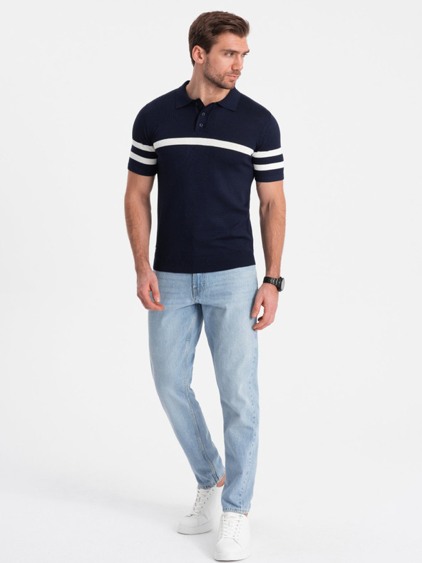 Ombre Clothing Polo T-Shirt Blau