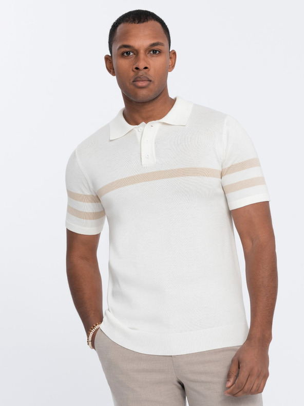 Ombre Clothing Polo T-Shirt Weiß