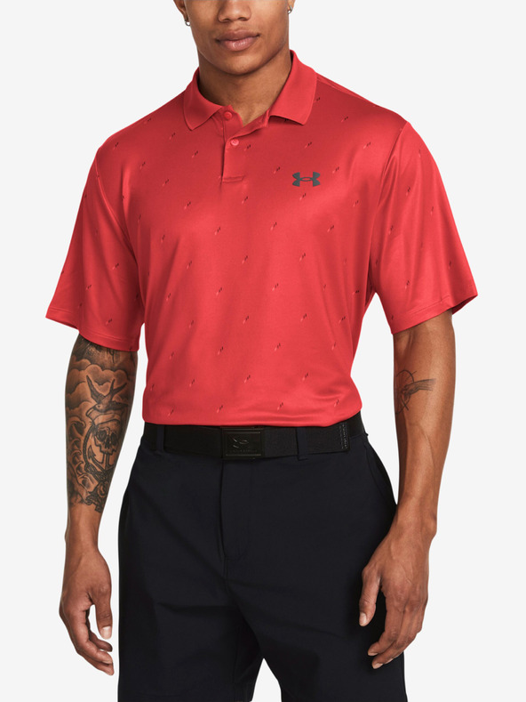 Under Armour UA Perf 3.0 Printed Polo T-Shirt Rot