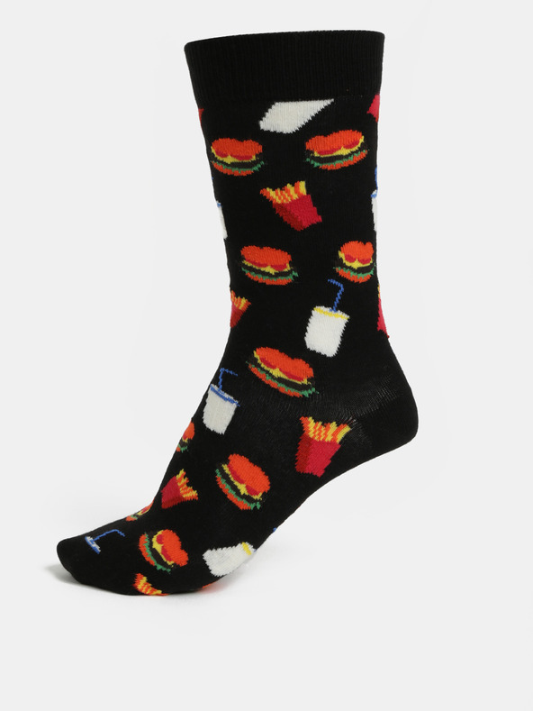 Happy Socks Hamburger Socken Schwarz