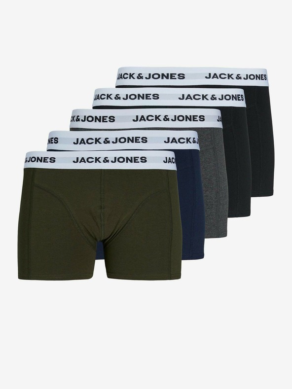 Jack & Jones Boxershorts 5 Stück Schwarz