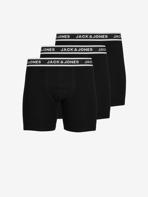 Jack & Jones Solid Boxershorts 3 Stück Schwarz