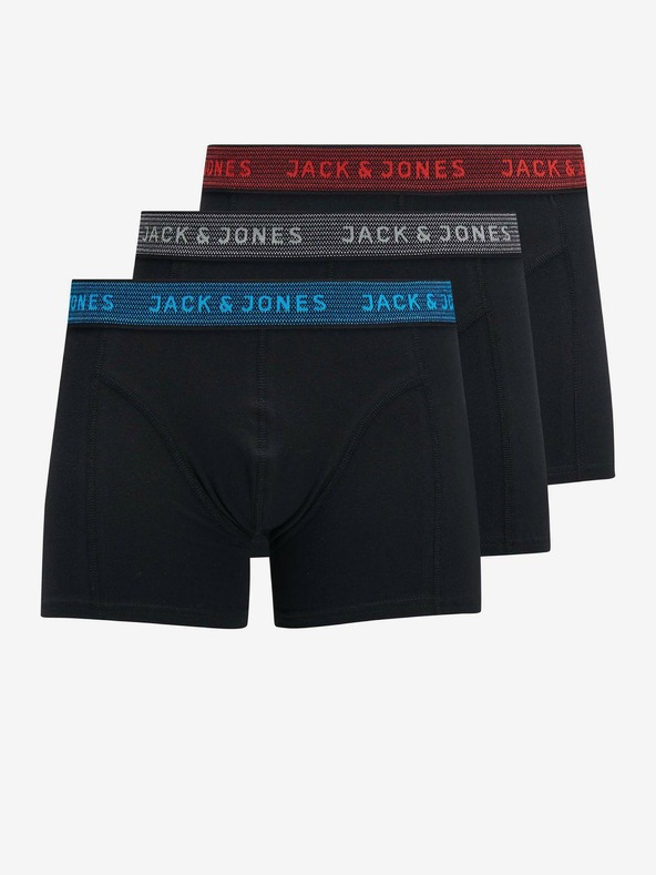 Jack & Jones Boxershorts 3 Stück Schwarz