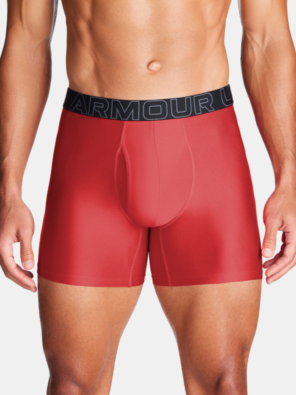 Under Armour UA Performance Tech 6in Boxershorts 3 Stück Rot