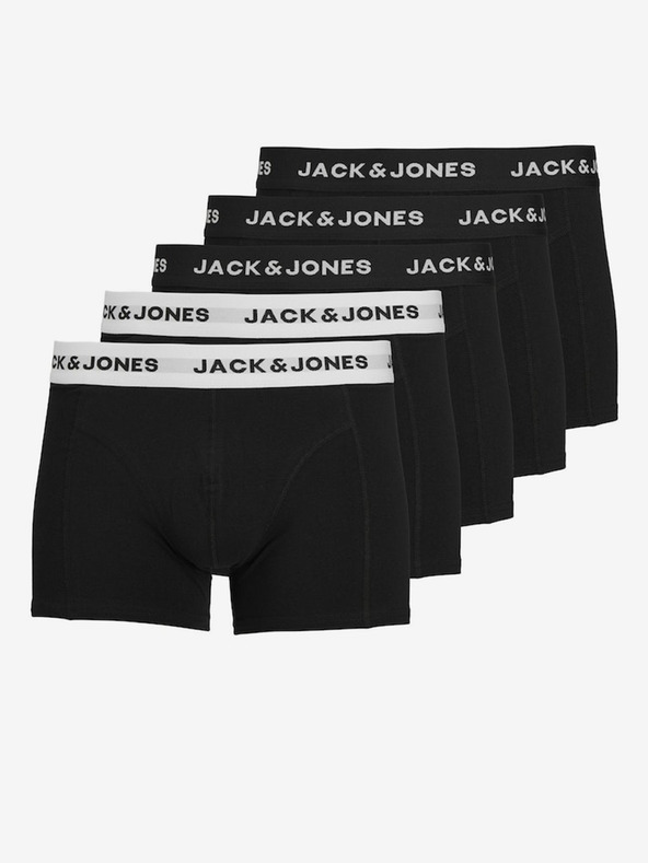 Jack & Jones Solid Boxershorts 5 Stück Schwarz