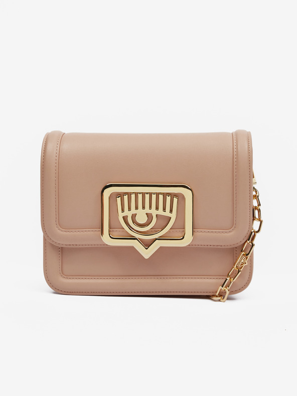 CHIARA FERRAGNI Eyelike Buckle Handtasche Beige