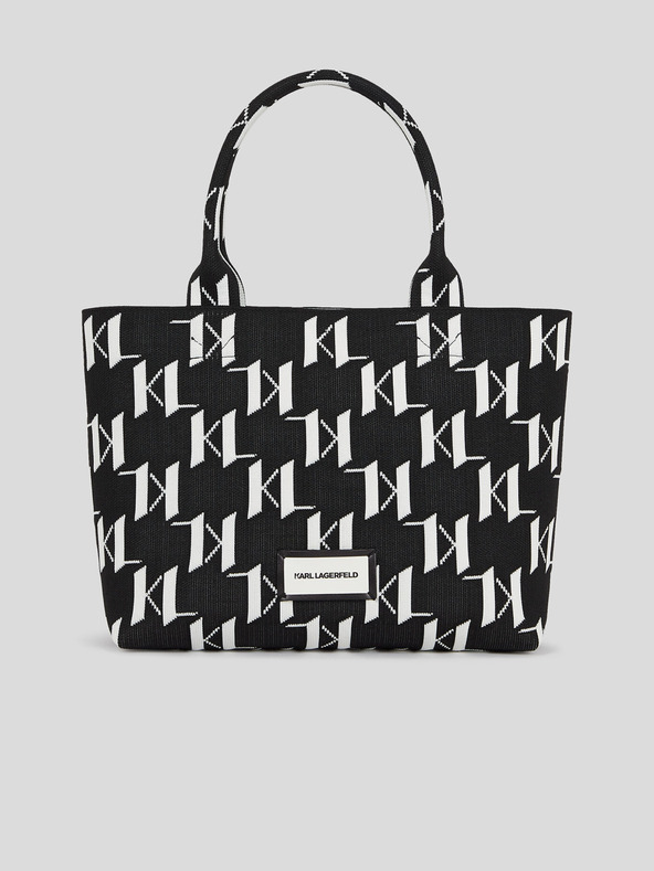 Karl Lagerfeld Monogram Knit Handtasche Schwarz