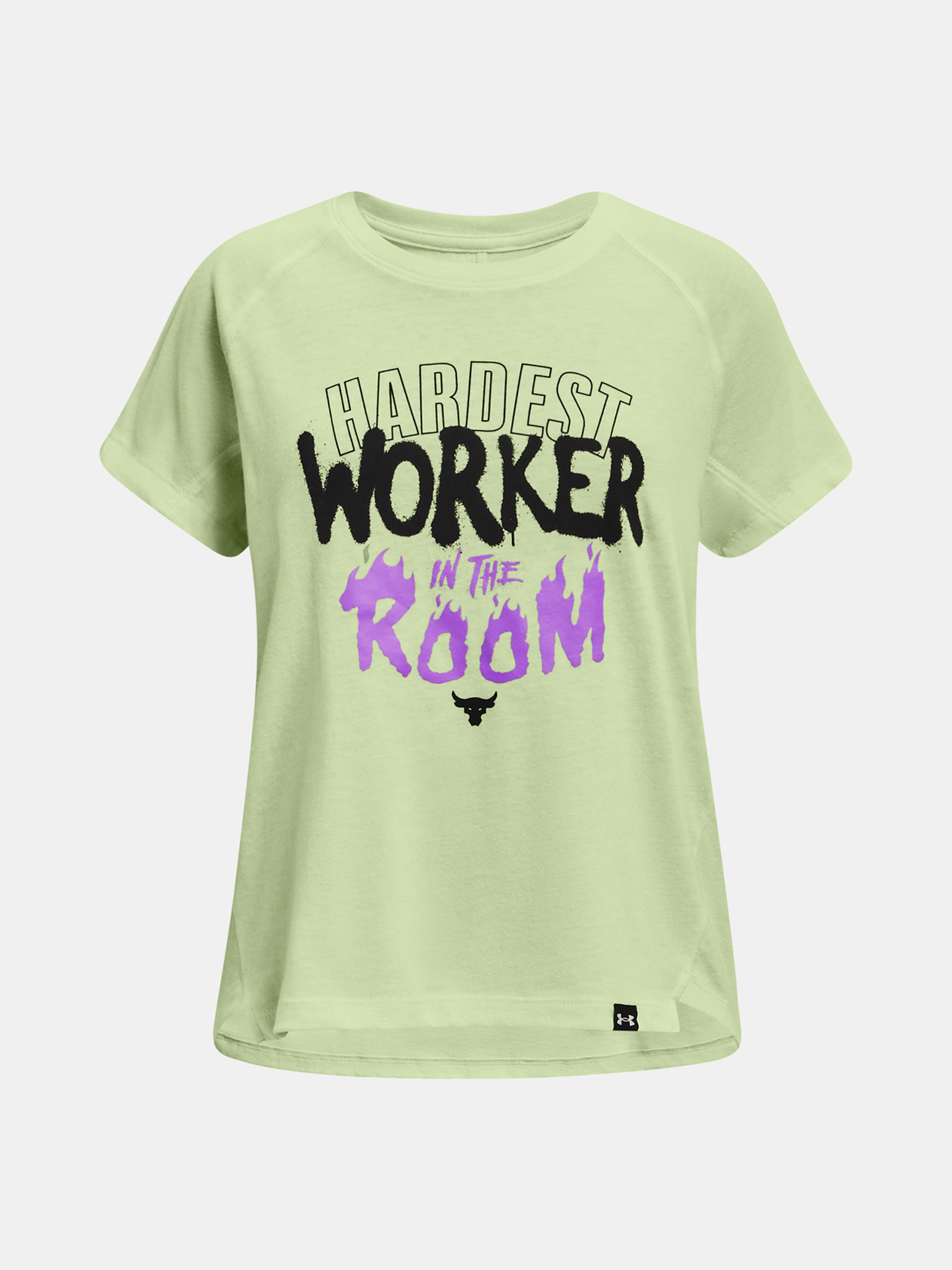 Under Armour UA Project Rock Hwitr SS Kinder T‑Shirt