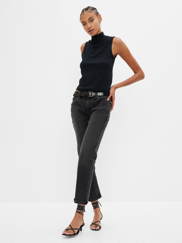 GAP girlfriend mid rise Washwell Jeans Schwarz