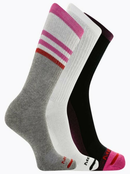 Merrell Cushioned Cotton Stripe Crew Socken 3 Paar