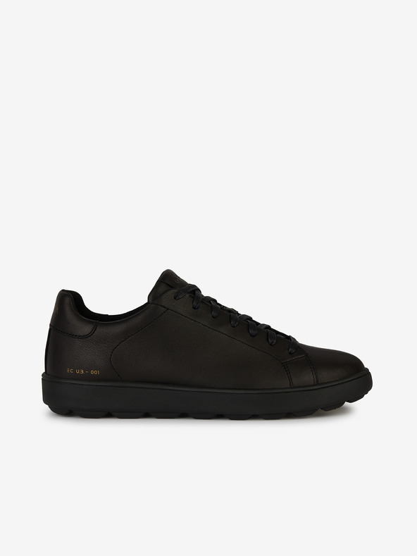 Geox Schwarze Herren Leder Turnschuhe Geox Spherica Ecub