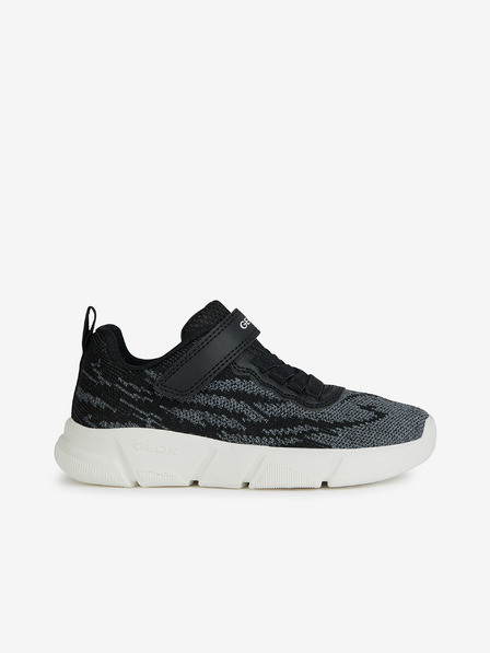 Geox Graue und schwarze Jungen-Sneakers Geox Aril