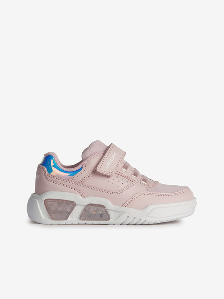 Geox Hellrosa Mädchen-Sneakers mit leuchtender Sohle Geox