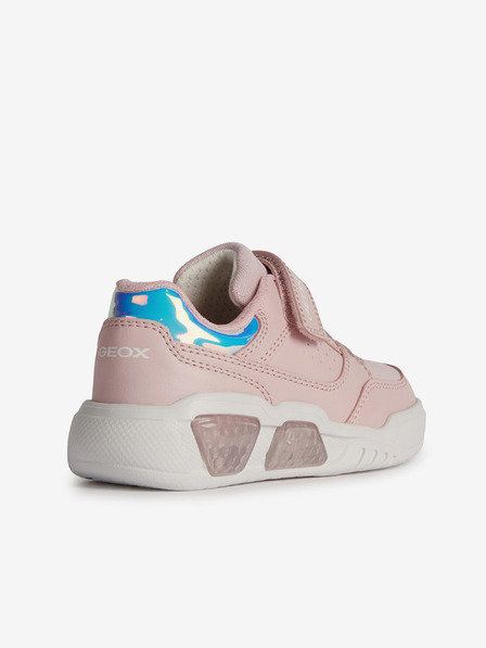 Geox Hellrosa Mädchen-Sneakers mit leuchtender Sohle Geox