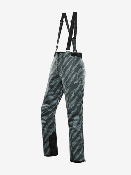 ALPINE PRO Schwarz-graue gemusterte Damen-Skihose Alpine Pro ANIKA 3