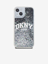 DKNY Liquid Glitter Arch Logo Back Cover für iPhone 15 Schwarz DKNY
