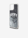DKNY Liquid Glitter Arch Logo Back Cover für iPhone 15 Schwarz DKNY