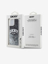 DKNY Liquid Glitter Arch Logo Back Cover für iPhone 15 Schwarz DKNY