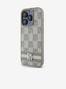 DKNY Rückseite aus PU-Leder mit Karomuster und Streifen für iPhone 12/12 Pro Beige DKNY