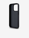 DKNY PU Leder Karomuster und Streifen Back Cover für iPhone 13 Pro Max Schwarz DKNY
