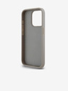 DKNY Rückseite für iPhone 15 Pro Beige DKNY PU-Leder mit tonalem Streifenmuster (Rapport)