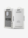 DKNY Rückseite für iPhone 15 Pro Beige DKNY PU-Leder mit tonalem Streifenmuster (Rapport)