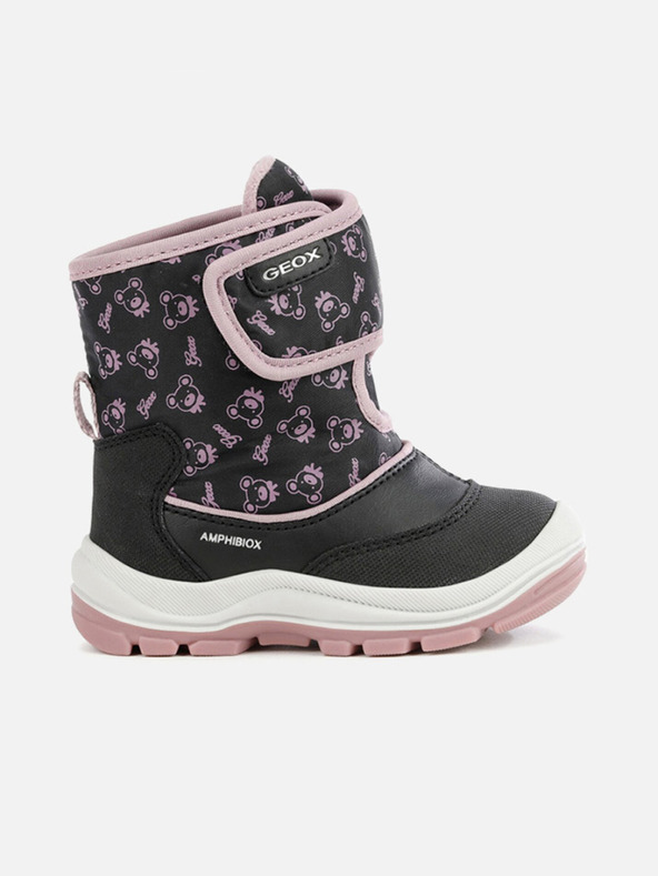 Geox Schwarze Mädchen-Stiefeletten Geox Flanfil ABX