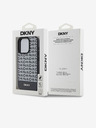 DKNY PU Leather Repeat Pattern Bottom Stripe MagSafe Back Cover for iPhone 14 Pro Black DKNY