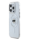 Karl Lagerfeld Karl Lagerfeld IML Karl Head Metallrahmen MagSafe Back Cover für iPhone 15 Pro Transparent