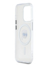 Karl Lagerfeld Karl Lagerfeld IML Karl Head Metallrahmen MagSafe Back Cover für iPhone 15 Pro Transparent