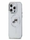 Karl Lagerfeld Karl Lagerfeld IML K&CH Heads Metallrahmen MagSafe Back Cover für iPhone 15 Pro Transparent