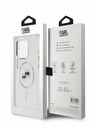 Karl Lagerfeld Karl Lagerfeld IML K&CH Heads Metallrahmen MagSafe Back Cover für iPhone 15 Pro Transparent
